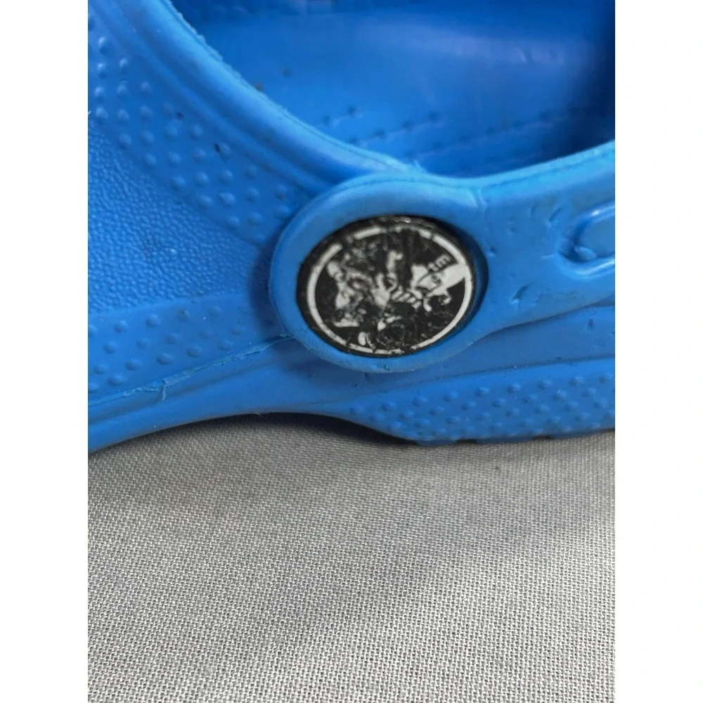 Crocs Iconic Comfort Blue Classic Clog Kids Size 8 Has Wear
